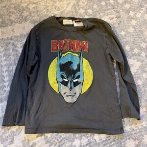 ✨5/$25✨Zara Black Long Sleeve Batman Graphic Tee with Yellow & Blue